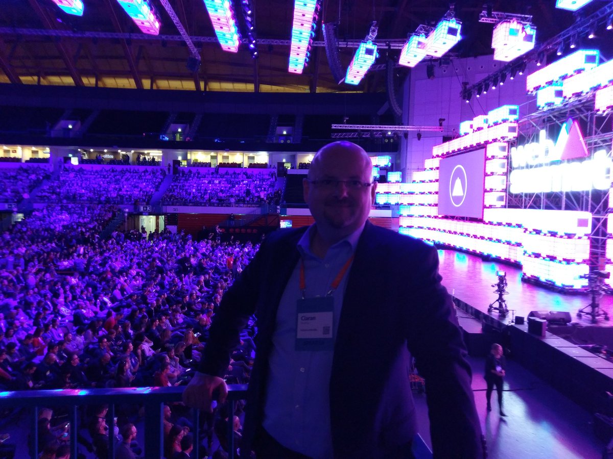CBradl3y's tweet photo. Before the main event at #WebSummit https://t.co/H5CkCnwnX2