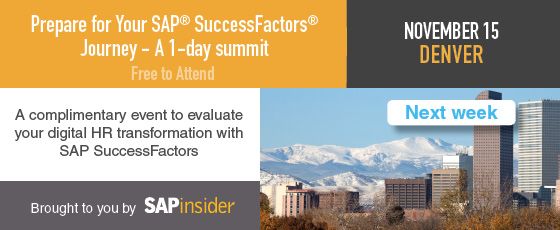 SAPinsider's tweet photo. Innovate within your business w/ #SAP #SuccessFactors at this free 1-day event in Denver on 11/15: https://t.co/ko6Kg6VJDT #SAPSFJourney https://t.co/fs4CWVXrsa