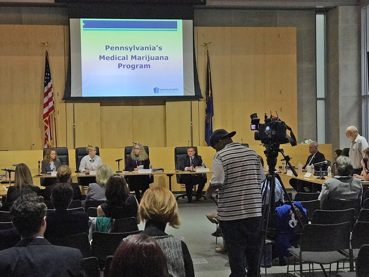 The first meeting of the Medical Marijuana Advisory Board is underway in Harrisburg with @PhysGenLevine.