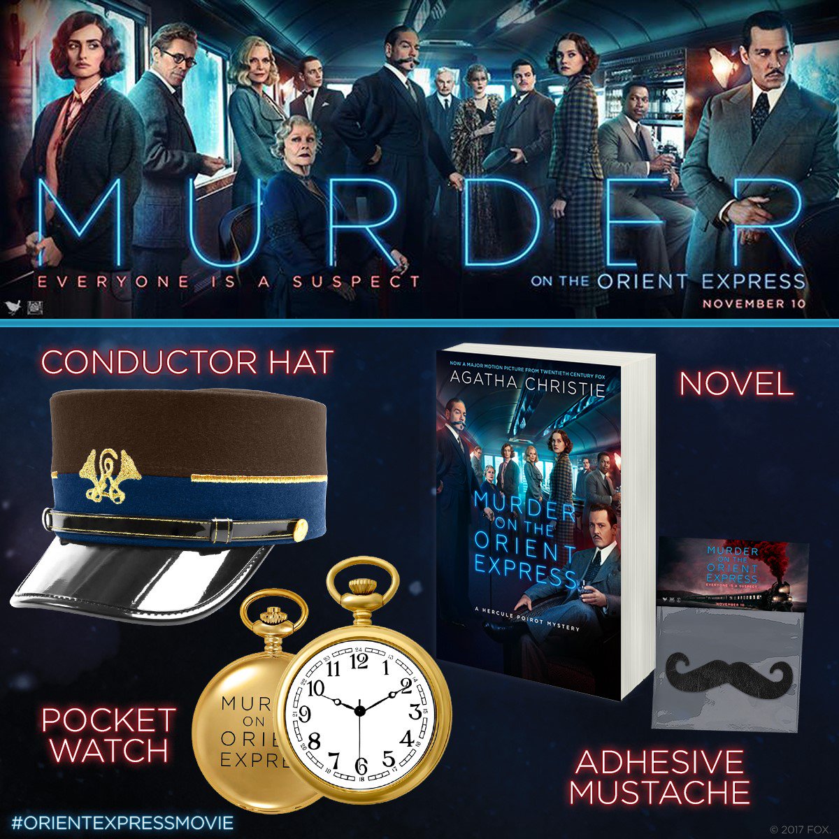 FOLLOW us &amp; RT for a chance to win this #OrientExpressMovie prize pack! #giveaway Get tickets and showtimes: regmovi.es/2zhAsYL