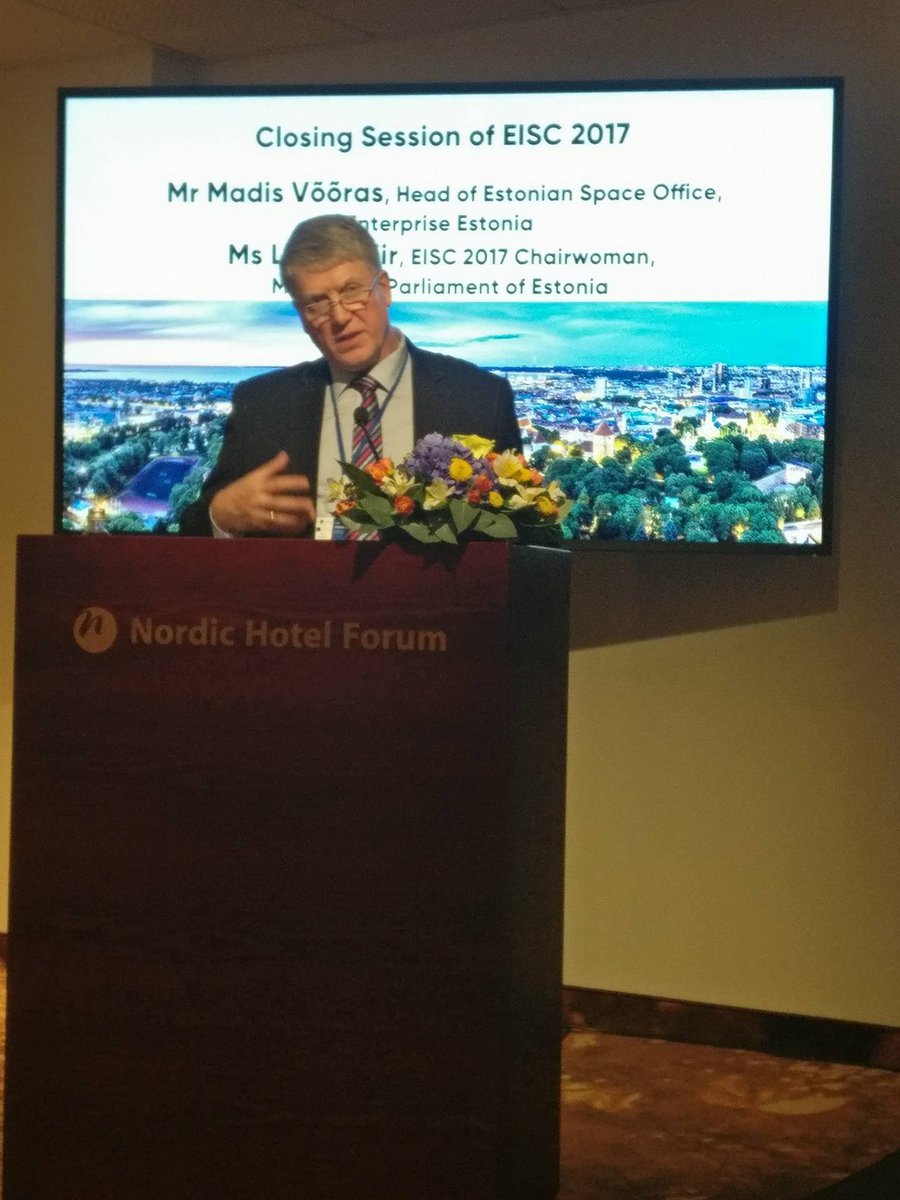 JanFJensma's tweet photo. Closing remarks by @MadisVooras of @EASestonia: we need reasonable laws -> private sector not afraid of clear laws. #eusw2017 #eisc2017 https://t.co/d0lZaJK6Ve