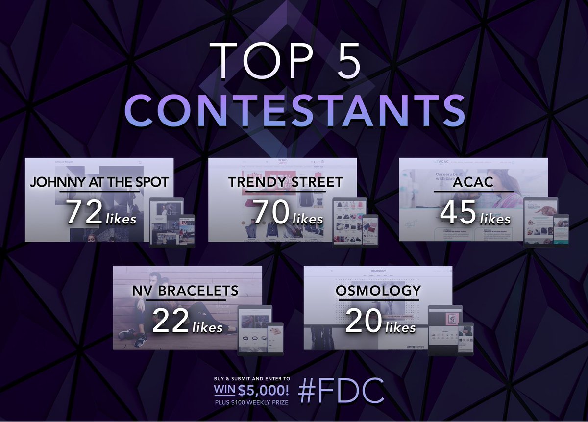 Here are the Top 5 in the Flatsome Design Competition so far! #FDC 😍🎉 (bit.ly/fdc-competition)