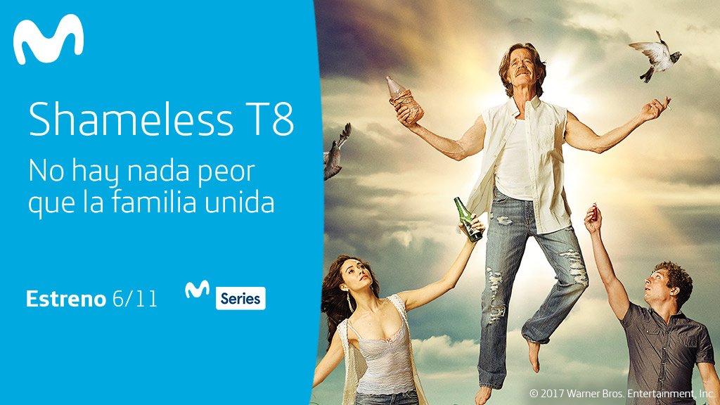 movistar_es's tweet photo. Hoy a las 21:30h #ShamelessT8 en @movistarplus y #CompletaEnVOD 📺🔝
No hay nada peor, que la familia unida 😏
▶️ https://t.co/8nBYqP5tq1 https://t.co/ZJPaUU3J9c