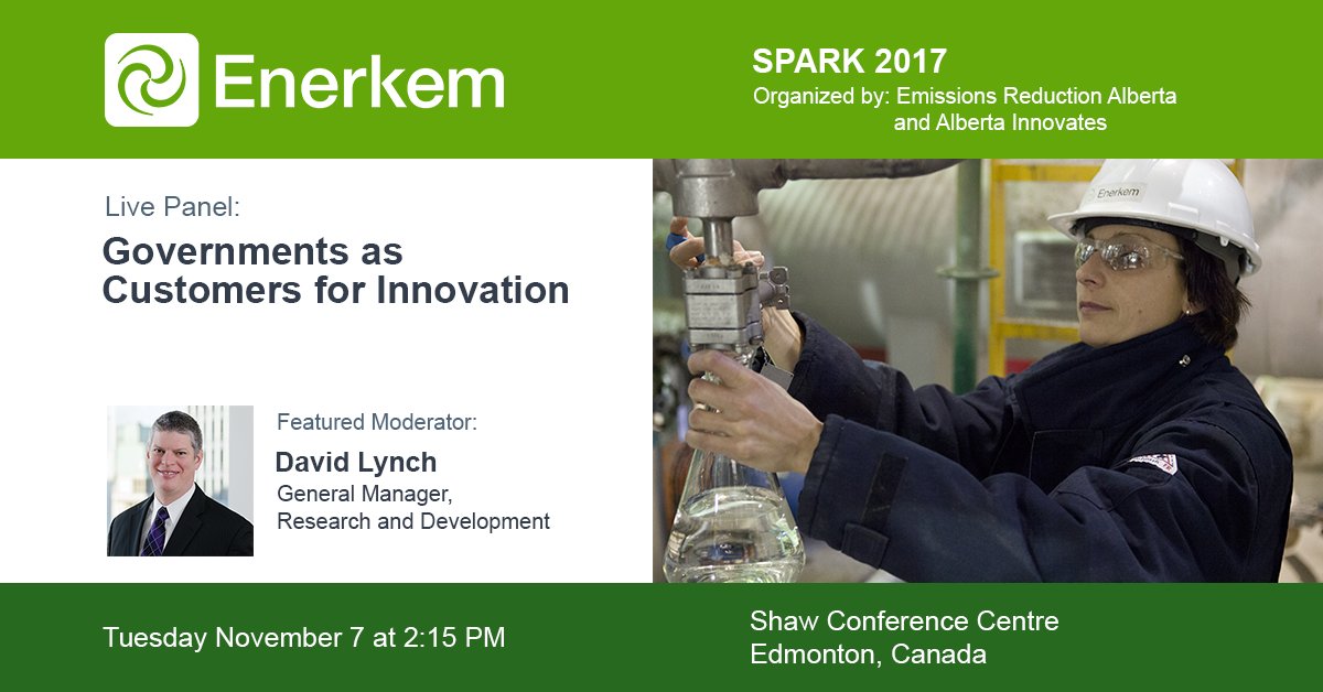 David Lynch from <a href="/Enerkem/">Enerkem</a> will be moderating tomorrow at #SPARKAB2017 in #yeg hosted by <a href="/ABInnovates/">Alberta Innovates</a> <a href="/ERAlberta_/">Emissions Reduction Alberta</a> goo.gl/x2iHAr