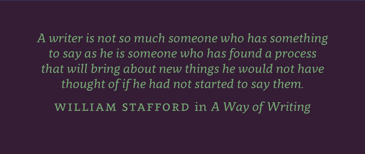 botts_jeremy's tweet photo. Wisdom on the art process from one of my favorite poets, William Stafford. #WilliamStafford #artmaking #artasprocess https://t.co/31Ah7alJf4