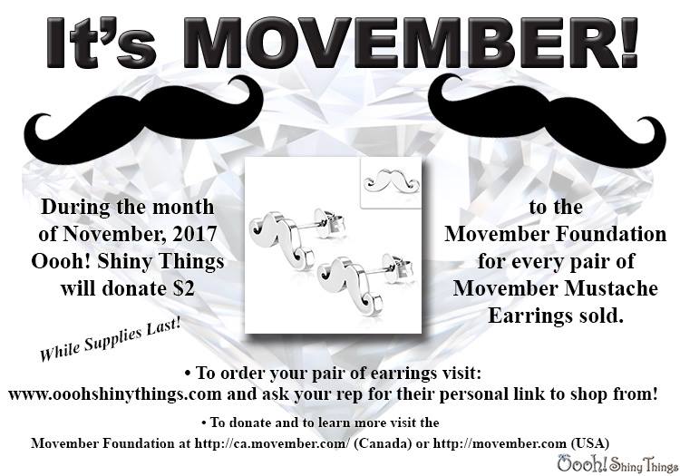 OoohShinyThings's tweet photo. This month support Movember with a cute pair of earrings!! #OoohShinyThings #LoveMyShiny #Shiny #Movember #Movember2017 #LoveShiny #OST https://t.co/t8qF2GZNmT