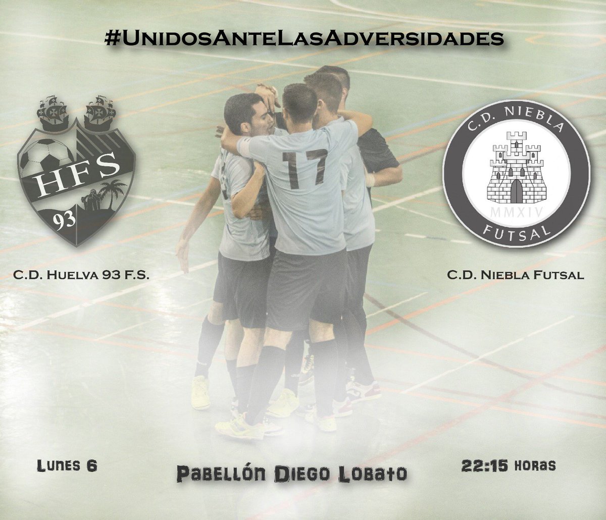 ⚠️No te olvides de la cita de hoy de nuestro #senior
🆚 <a href="/NieblaFutsal/">Niebla Futsal</a>
⌚22:15
🏟️Pabellón Diego Lobato
🗓️#Jornada4
#UnidosAnteLasAdversidades