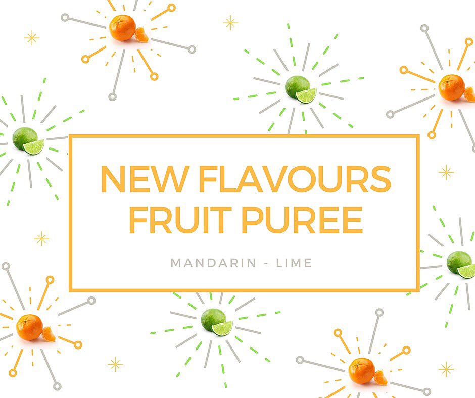 Good news! 🤗 We launched 2 new flavours fruit puree: Mandarin and Lime🍊with no added sugars, all information: goo.gl/jkgLj2
