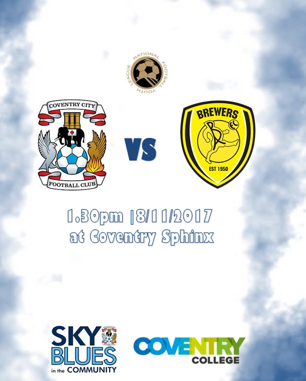 SBitC_CCFC's tweet photo. Education | Our @coventrycollege Students are in @NFYLU19 action this Wednesday at home v @BurtonAlbionCT #MakingAifference https://t.co/J3qij7n5Gv