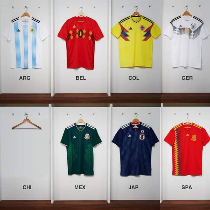 Deportes Twitter: "Adidas presentó las camisetas de algunas selecciones para el mundial Rusia 2018. https://t.co/Gl7YvyK6RG" / Twitter