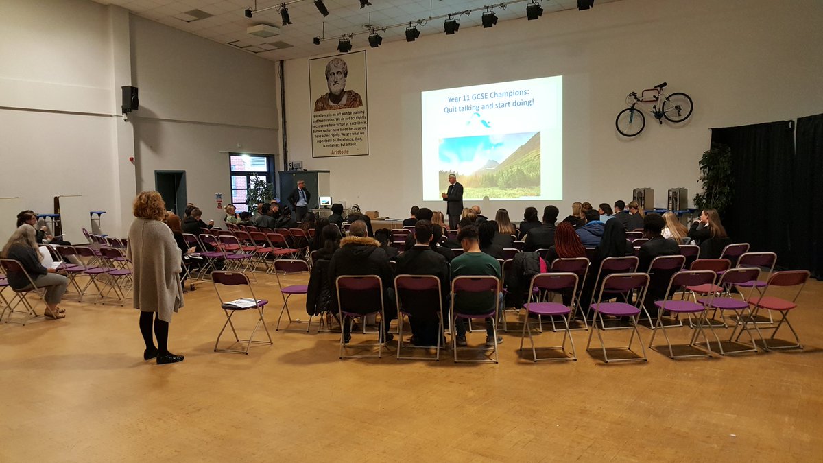 Y11 working on their revision with families and friends at GCSE Revision Workshop #Quittalkingstartdoing