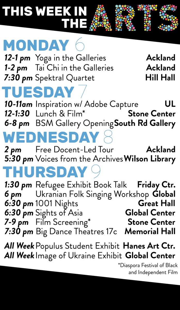 ArtsEverywhere's tweet photo. 🗣️This Week in the Arts! 👉https://t.co/A9dHKoJV57 https://t.co/TOIM8LXbW7