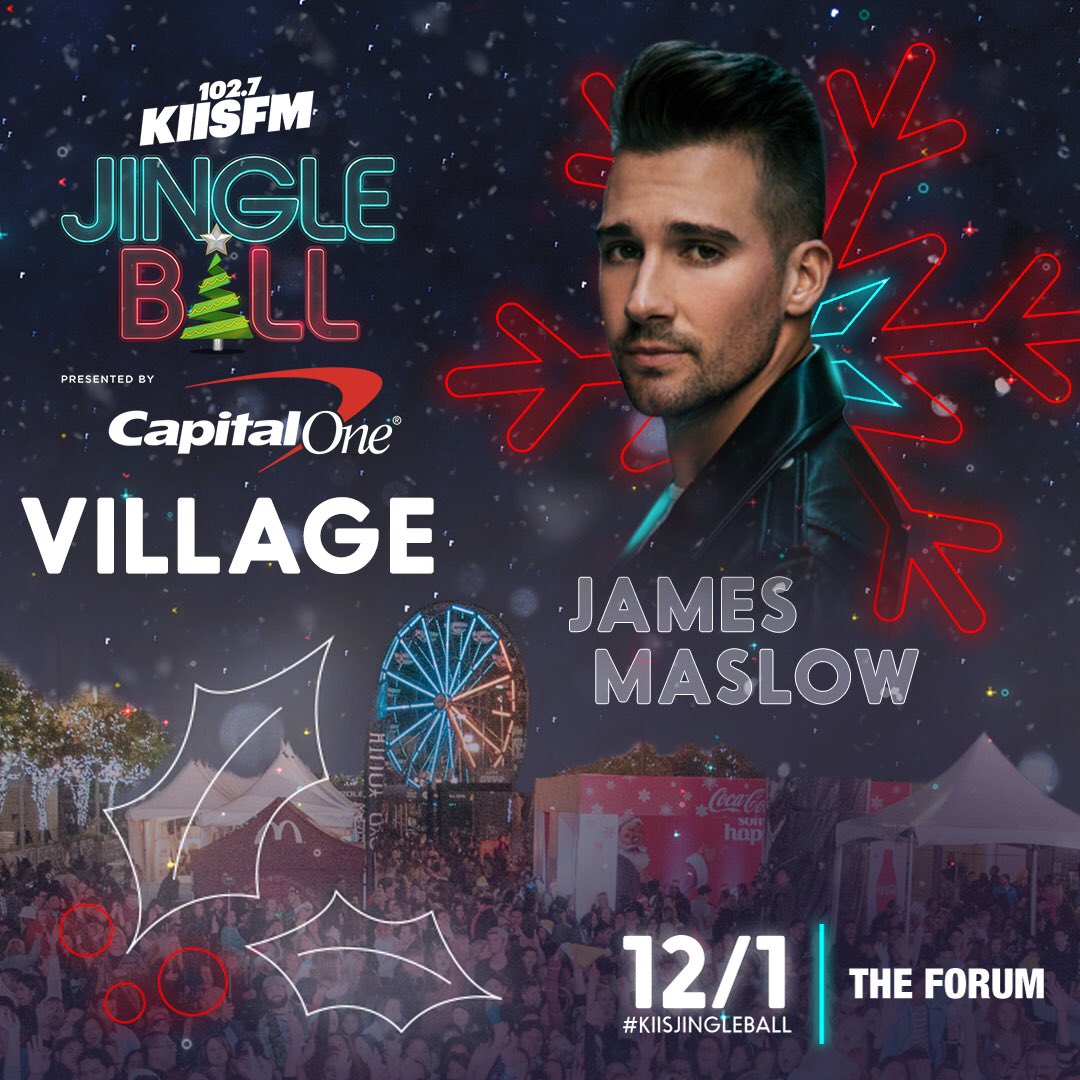 JoJoWright's tweet photo. (ring ring ☎️) (Hello?) Hey @jamesmaslow you’re performing at #KIISJingleBall Village!!! (Go back to sleep JoJo) ... 😴 https://t.co/r1vDbnhuep