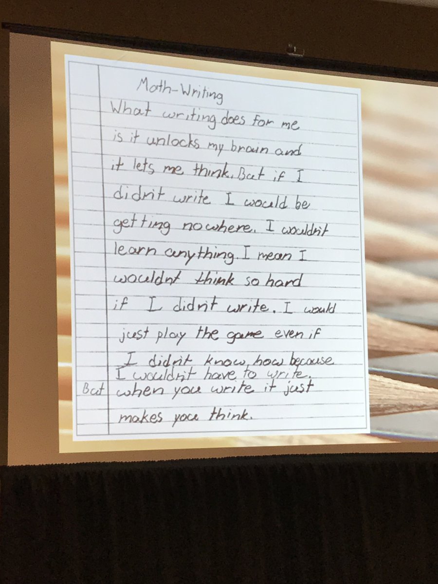 tra_hall's tweet photo. Why #f5criticalwriting should be executed in every classroom! Yes even math! #whysisd #txed #F5summit https://t.co/R3pTFrZvkq