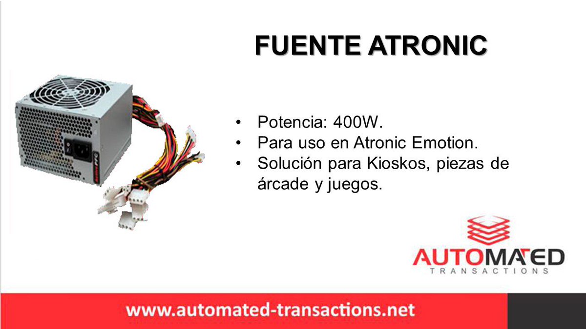 automated_Col's tweet photo. Para tragamonedas #Atronic bien protegidas, fuente de alimentación 400w Power Pro. #Repuestos https://t.co/ZxhWzFqxca