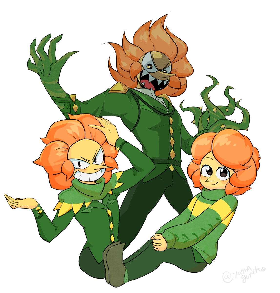 yama_guriko's tweet photo. #cuphead　キャグニー擬人化🌻 支配者的なイメージで https://t.co/Y0uEkePkq0