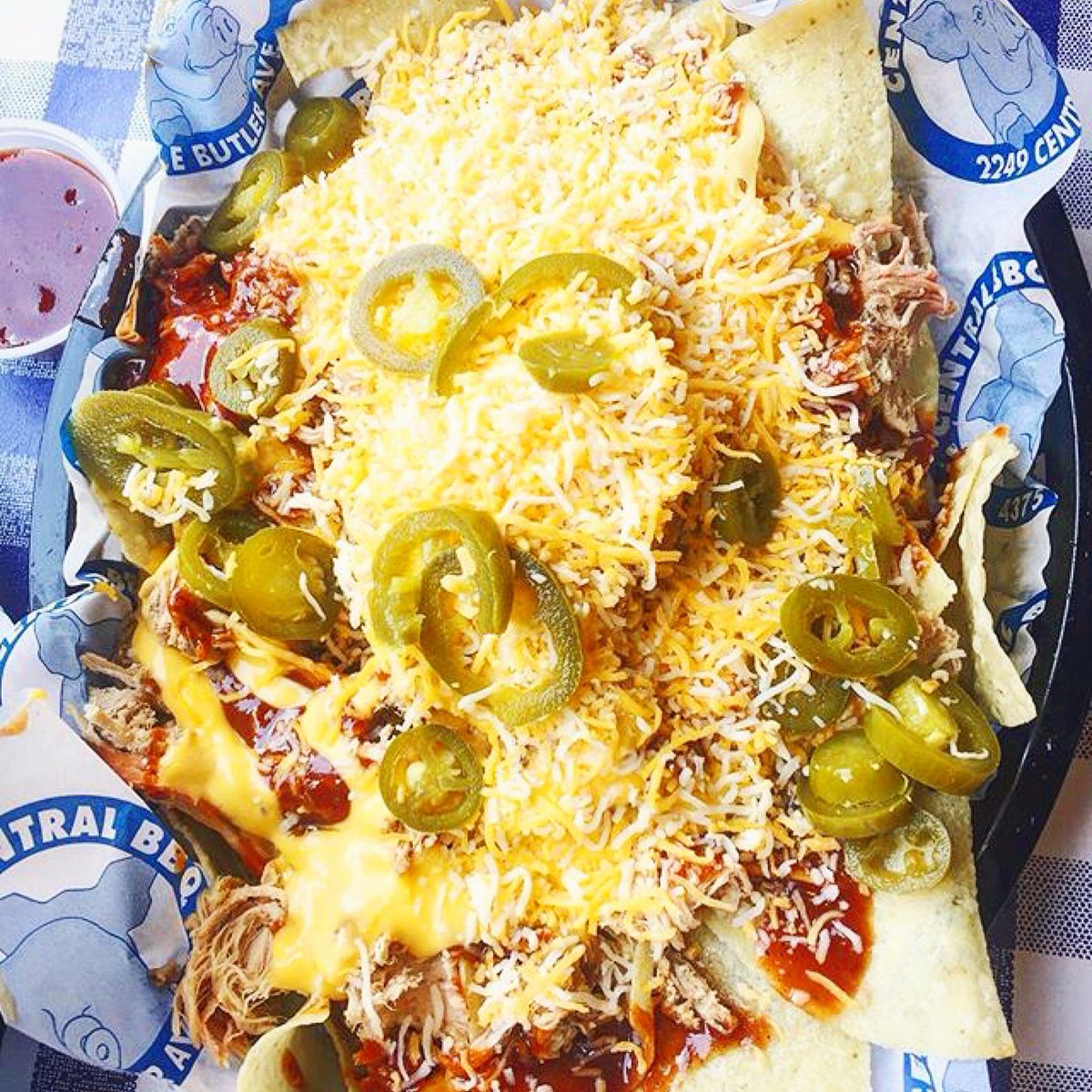 When #NationalNachoDay falls on a Monday = winning! #memphisbbq #centralbbq #bbqnachos