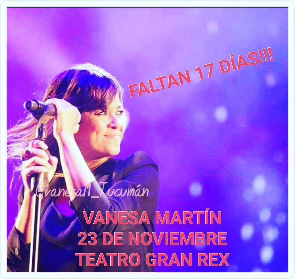 VanesaM_Tucuman's tweet photo. @vanesamartin_ Seguimos contando los días para verte! Entradas 👉 https://t.co/ytLrBdXNZv #23deNoviembre #explotael… https://t.co/Or7c1G6woI https://t.co/LvuSWm63qV
