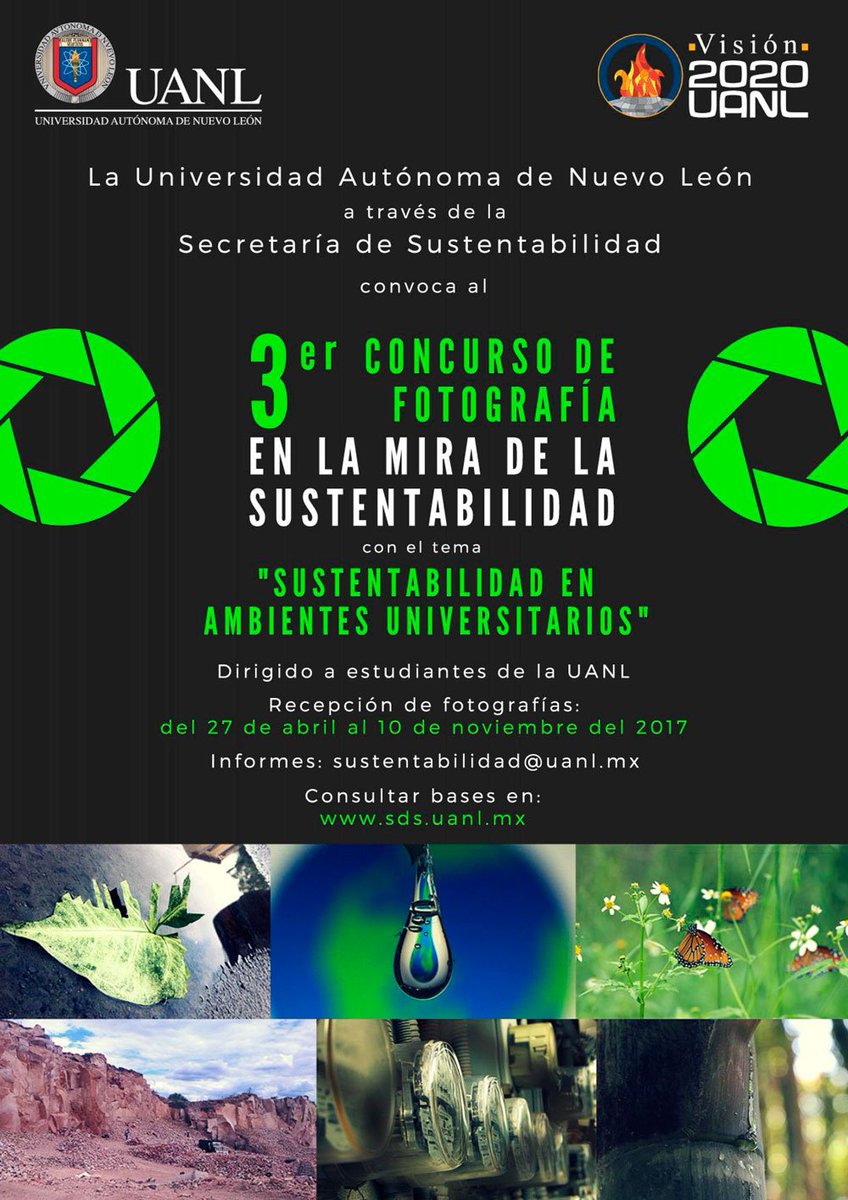 artes_visuales's tweet photo. 3er Concurso de fotografía “En la mira de la sustentabilidad” 
Bases: https://t.co/pjYgQIDoRI | Cierre de convocatoria: 10 de nov. 2017 https://t.co/F66BDu23WK