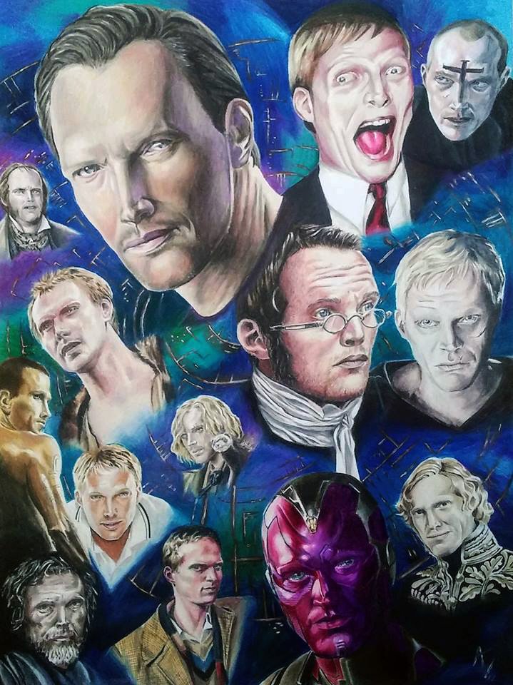 avstudiopr's tweet photo. THIS IS MY LATEST WORK. A POSTER OF THE MANY CHARACTERS FROM MY FAVORITE ACTOR @Paul_Bettany  HE IS AWESOME! https://t.co/c1YjVCp8eu