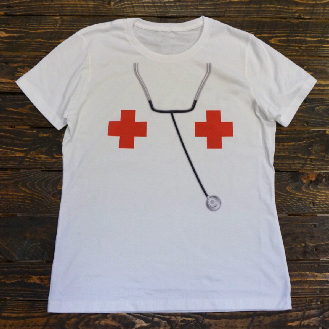 FunctionSocks's tweet photo. Need a last minute #costume? Let everyone know, you mean business. *Scalpel not included.
#costume #noveltyshirt #screenprint #halloween2017 https://t.co/h6pqjZjcTP