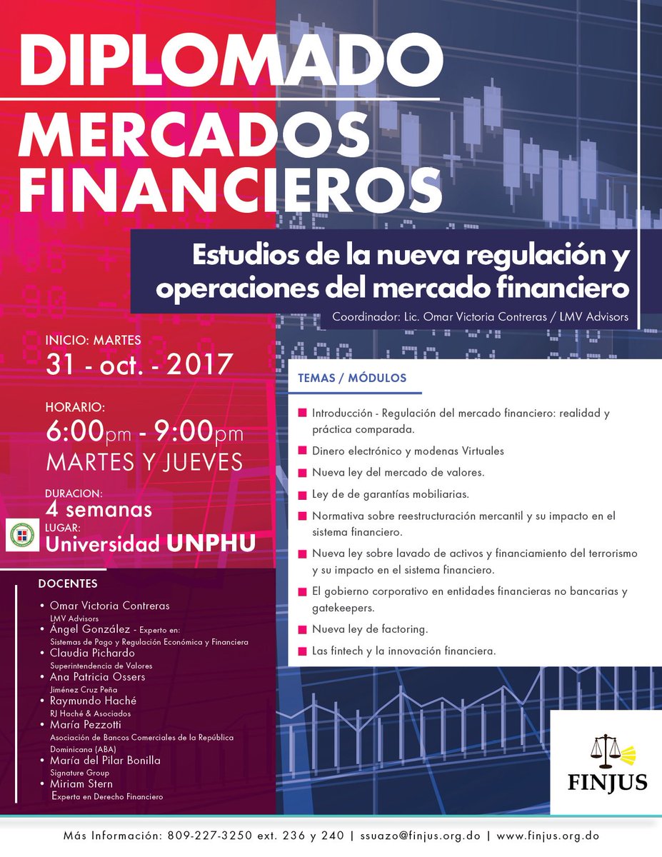 fida2017rd's tweet image. últimos  cupos !!! Inscribete online bit.ly/2xxHrb4  Diplomado Mercados Financieros  @Popularenlinea @BHDLeon @BanreservasRD