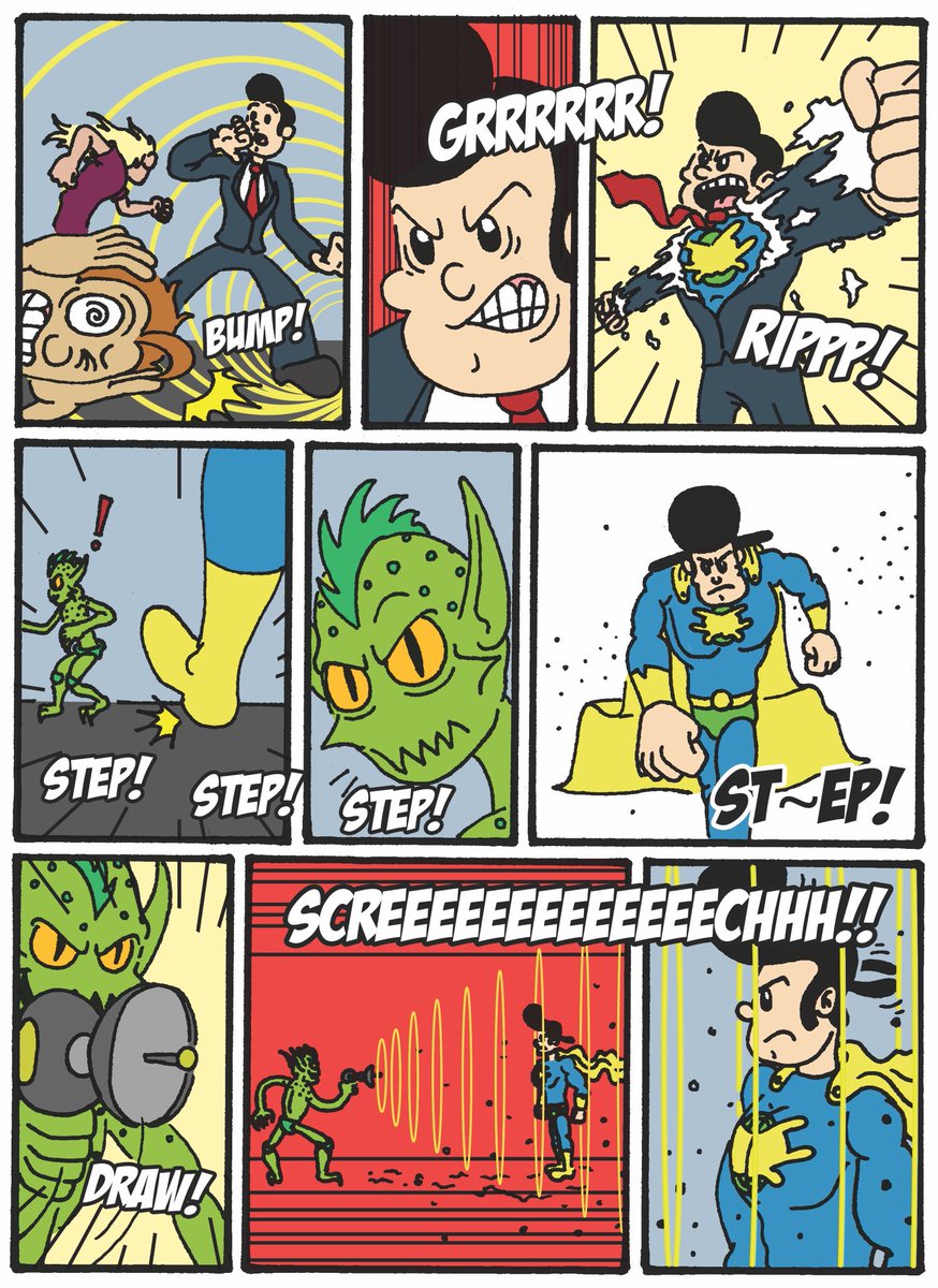 JohnMaucere's tweet photo. SuperDeafy comic strip #superdeafy #comiccon #superhero #johnmaucere #dackvirnig https://t.co/hMBezASYHi