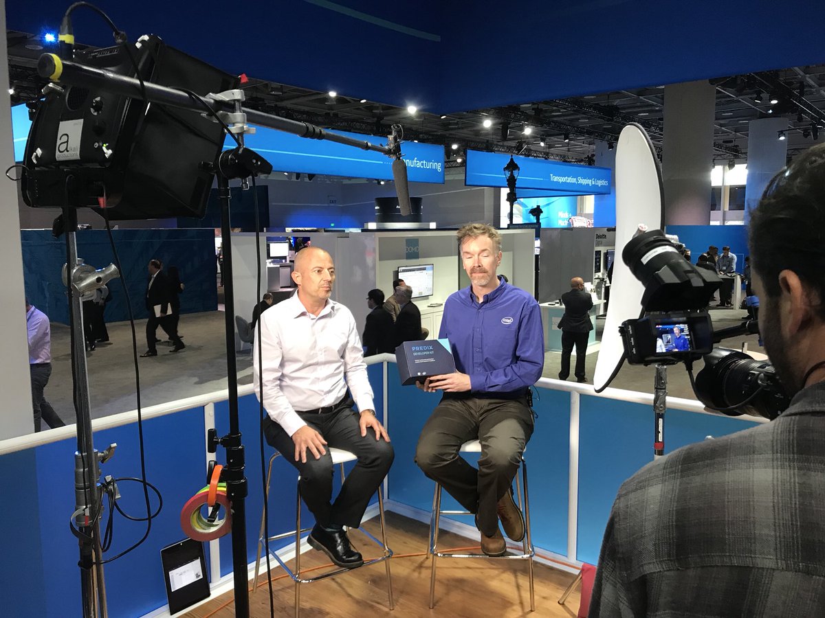 RyaneBohm's tweet photo. @Lothar_Schubert &amp; @Tersteeg talking about @Predix Developer Kits with @intel. Swing by Machine Shop at #GEMM17, try it out, and keep a kit! https://t.co/apNgT32vl7
