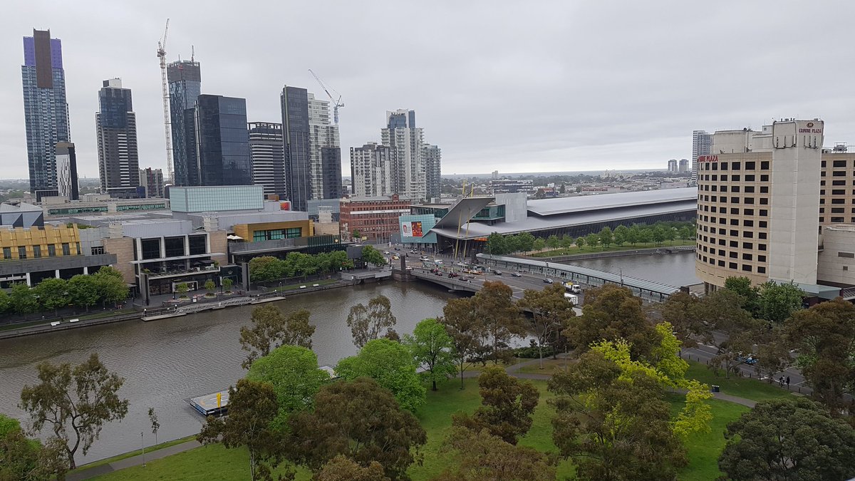 Good morning Melbourne. Why are you rainy for bump-in day?! ...OMG it's #PaxAus bump-in day! :D <a href="/GamesWeekMelbs/">Melbourne International Games Week</a>