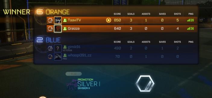 TaaviTV's tweet photo. so after ages being forever bronze we now finally hit silver scrub level lol we suck at duos #RocketLeague #silverscrub #noobs #pc #rlcs https://t.co/0JXdX6UKji