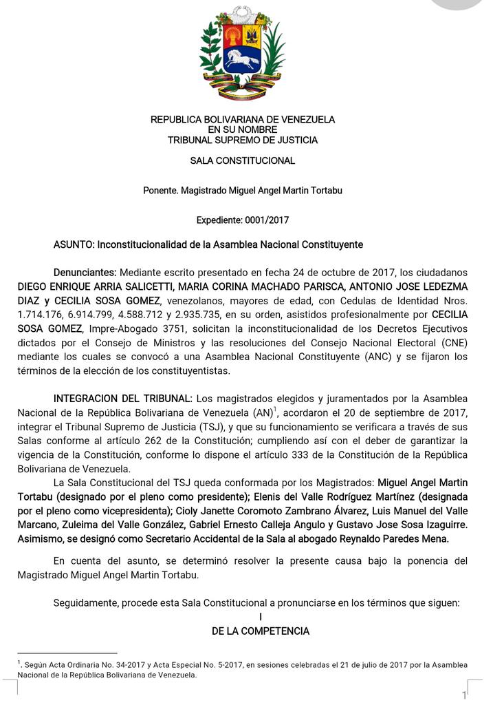 Sol651's tweet photo. ULTIMO MINUTO El TSJ legítimo en el exilio acaba de sentenciar la nulidad absoluta de la ANC Por lo cual queda disuelta legalmente https://t.co/U5cgZdjwVW