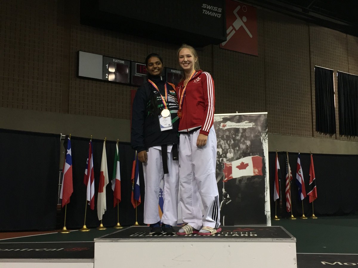 Kennedy with Gold Medal from Commonwealth TKD in Montreal   🏅hard work great coach ....all good.