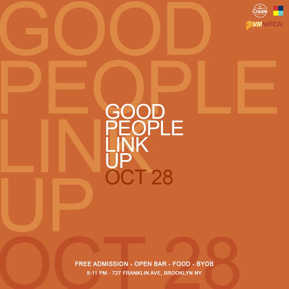 TatianaSnead's tweet photo. If you missed #SkylineMixer pull up on @dinner_land Saturday for Pt. 4 of #GoodPeopleLinkUp!
8-11PM β @727Create
Food | Open Bar | BYOB πΎ https://t.co/XSGCtTRx4M