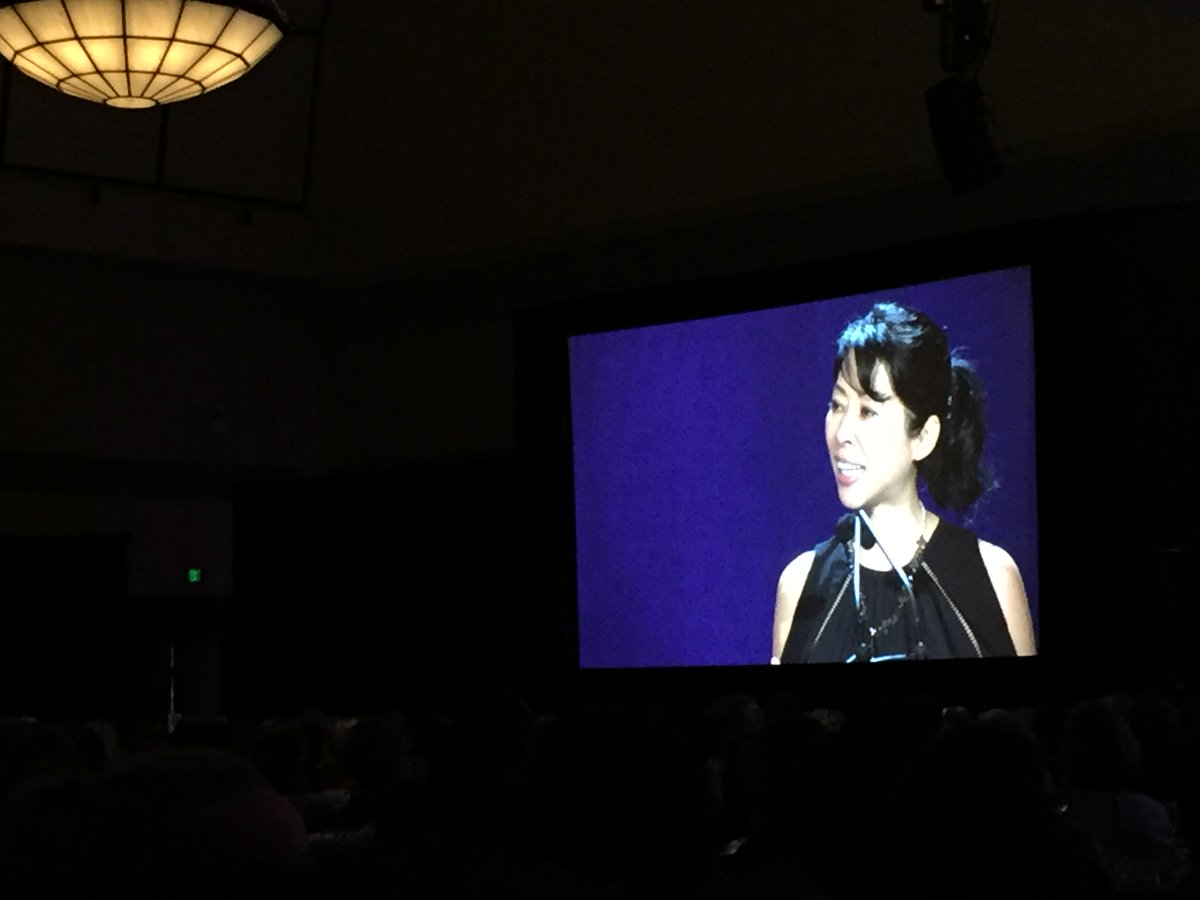 PackardDesign's tweet photo. Powerful speech by Loung Ung author of #firsttheykilledmyfather about family, life, and survival. Thank you #rosiesplace for the #hope and #love you inspire every day. #FWSB17 https://t.co/piga6dxybm