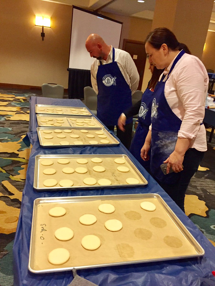 AmericanBakers's tweet photo. No better way to put theory into practice than through hands-on baking at the #ABATechConference Training on function of leavening agents https://t.co/zzvuaQs56a
