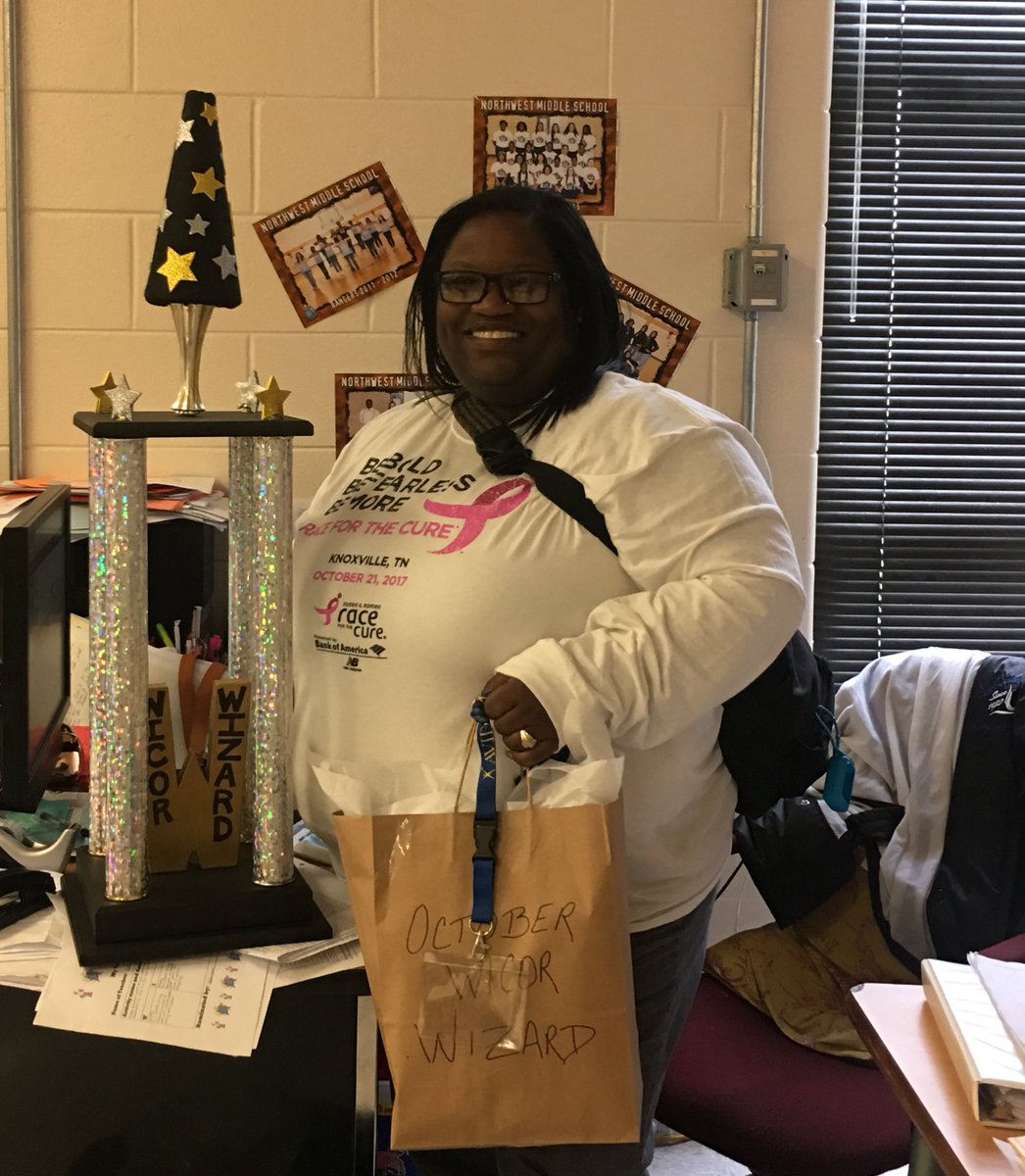 MsLizThacker's tweet photo. Congrats to Ms Flood for being our second #WICORWizard! As a 6th grade math teacher, this shows #AVID strategies can be used in all subjects https://t.co/ajC7PBoHgX