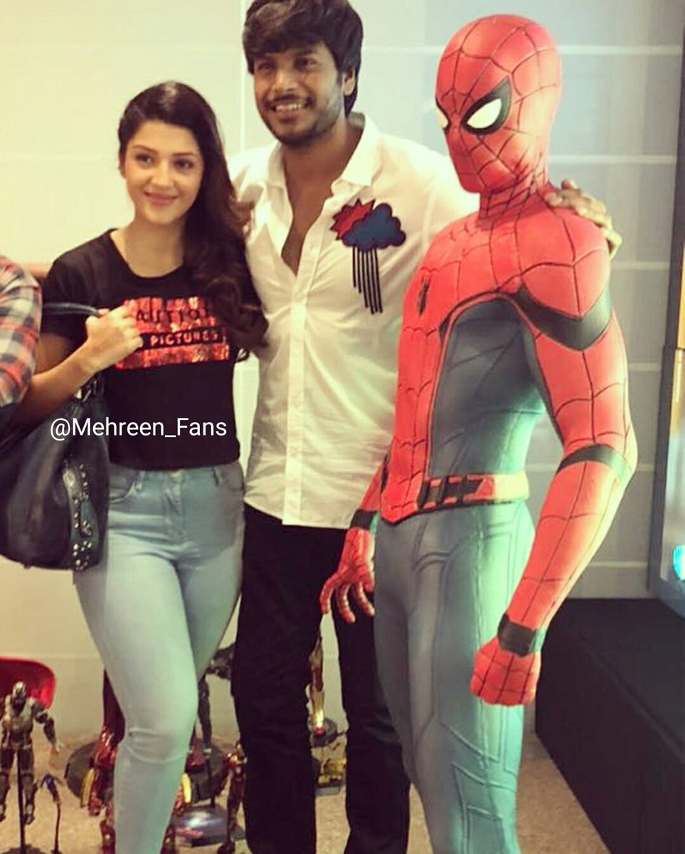 Mehreen_Fans's tweet photo. #Janini & #Surya with #SpiderMan 😂😂
Pretty looking @Mehreenpirzada with @sundeepkishan for #CareOfsurya promotions 😍😘 https://t.co/hkgUqkl58F