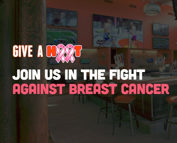 Do you #GiveAHoot? Join <a href="/Hooters/">Hootie</a> in the fight against breast cancer this month! bit.ly/2xh6tLM #DontEverGiveUp