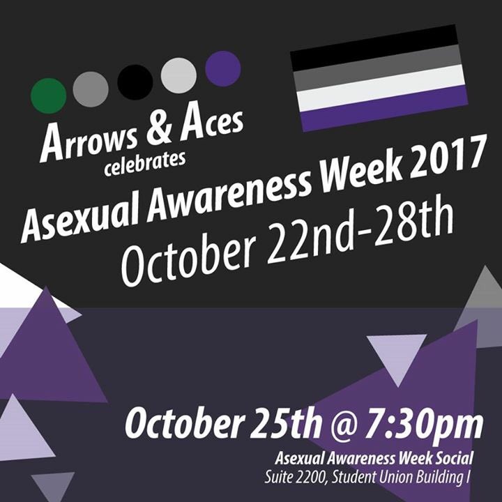 ArrowsAcesGMU's tweet photo. Happy #aceweek! Join us tonight for our Ace Awareness Week social. All aros, aces, and allies welcome for snacks, refreshments, and more! https://t.co/9kGkcOCqjx