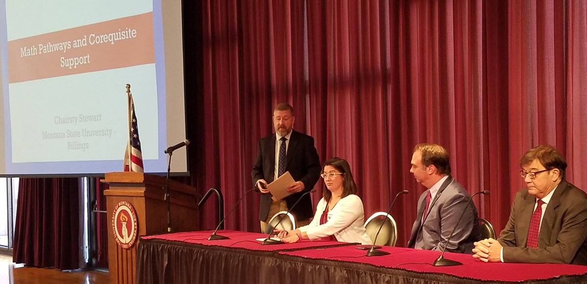 DrElston's tweet photo. Expert panel led by @BruceatCCA #CoreqWorks #GPSDirect #15ToFinish at Montana #CCM @CompleteCollege https://t.co/FulCN6DUQc