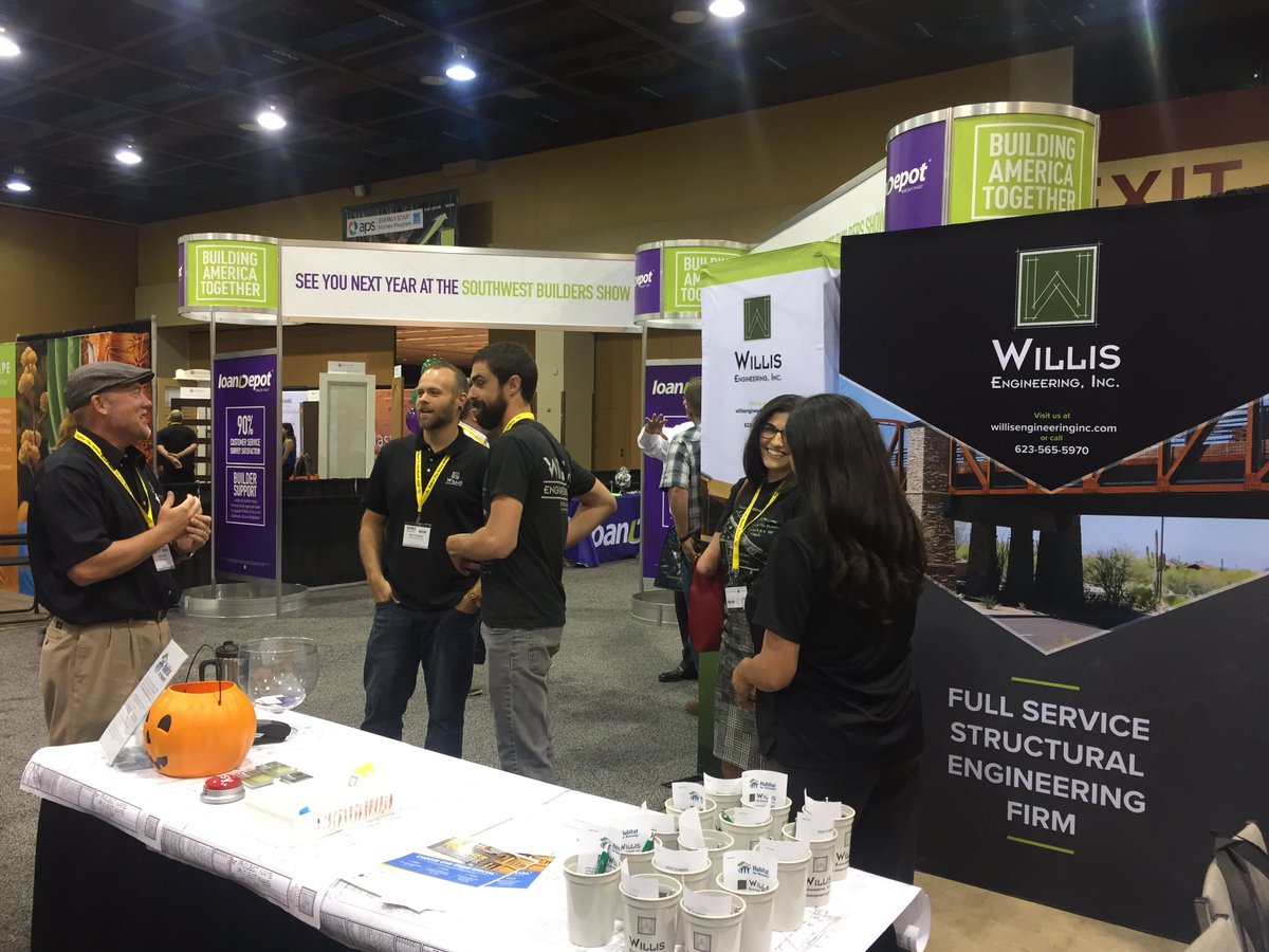Willis_Engineer's tweet photo. #WE(I) are at the Southwest Builders Show for the 9th consecutive year. Come check us out at #Booth311 #SWBS2017 https://t.co/R7FeYy42Lg