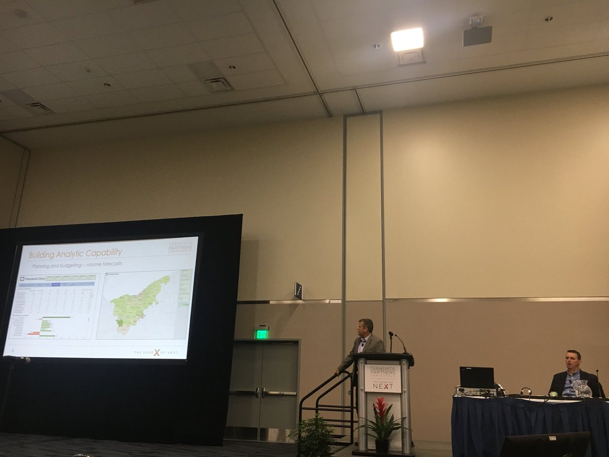 thn_nc's tweet photo. #TDPARTNERS17 @ClevelandClinic @ChrisD_99 and Andrew share their comprehensive data-driven strategy using @Teradata and @SASanalytics https://t.co/9jQEdV08QZ