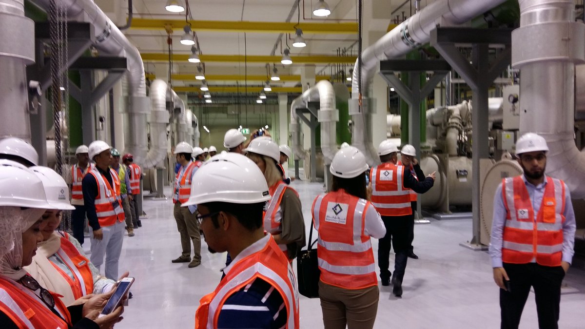 VEOLIA_JMS's tweet photo. An impressive visit to @MarafeqQatar #17GDECA awarded Lusail City District Cooling plant to close #IDCHC #districtenergy https://t.co/3R6M6nm5t6
