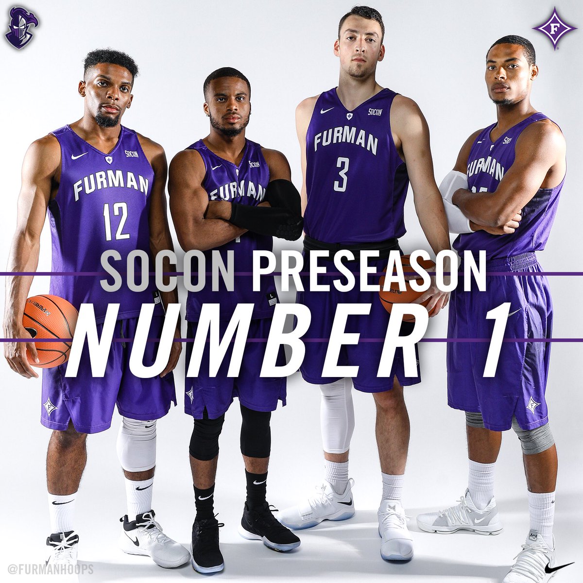 FurmanMBB's tweet photo. The media has selected the PALADINS to finish first in the SOCON! #AllDINS #BetterTogether https://t.co/ey5Xvuk5kJ