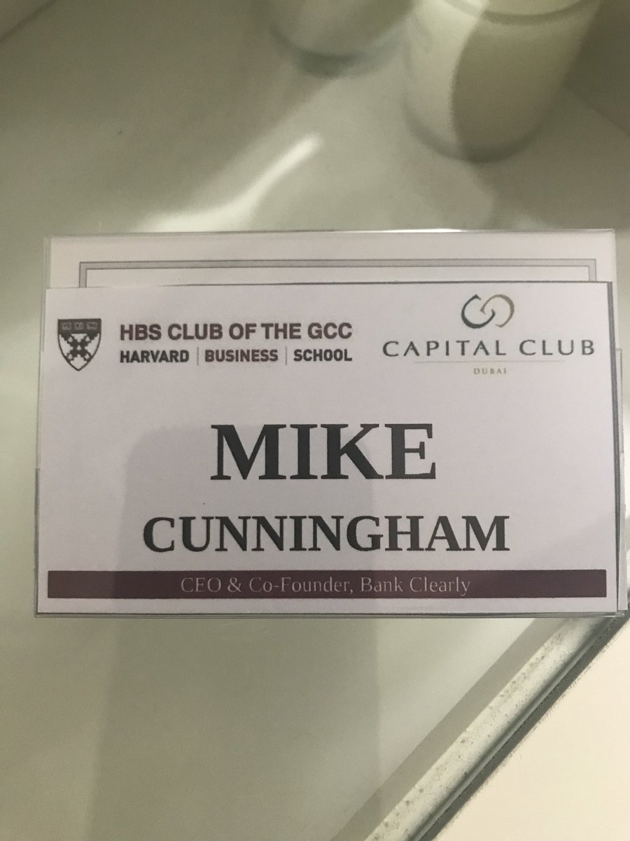 CaptainCLEARLY's tweet image. Great evening with @HarvardHBS Alumni at @CapitalClubDXB talking all things #FinTech #GulfTech #Venture #startuplife #MyDubai @rrougez