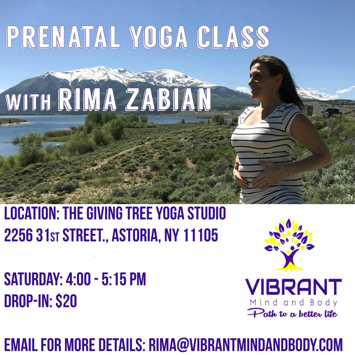 VibrantMindBody's tweet photo. Every weekend Rima will be holding her prenatal #yoga session, it's a great class so tell your friends! We'd love to see you there! #newyork https://t.co/x8egGKzXvp