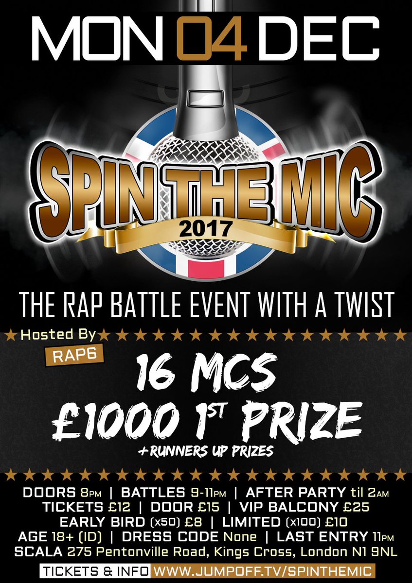 Reviving this rap battle event 4th December London, UK