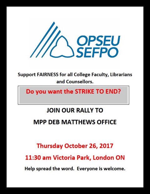 lenelliott's tweet photo. #OPSEU-RALLY to Support @CAATfaculty starting at Victoria Park and marching to @Deb_Matthews office!!
@SEFPO @OPSEU @opseulocal110 https://t.co/OyxTbIKuiO