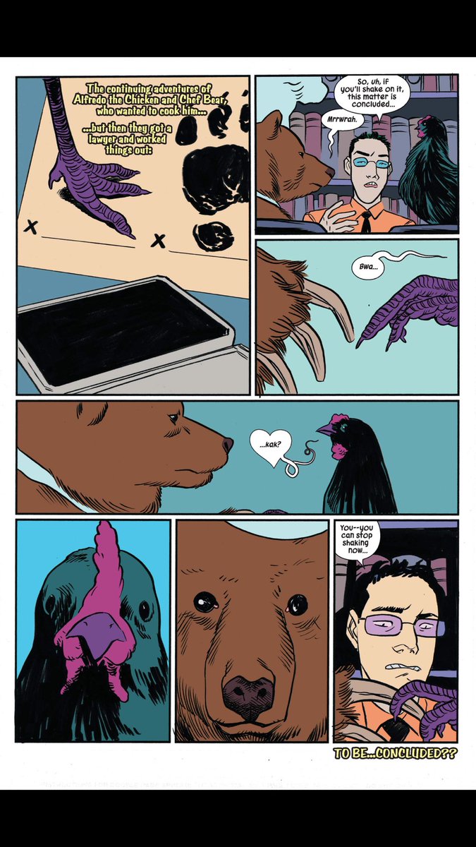 MarlonMuses's tweet photo. Aaaand @ryanqnorth is my favorite writer. #Squirrelgirl #AlfredoTheChicken #ChefBear #Marvel https://t.co/Qh8k3APnnk