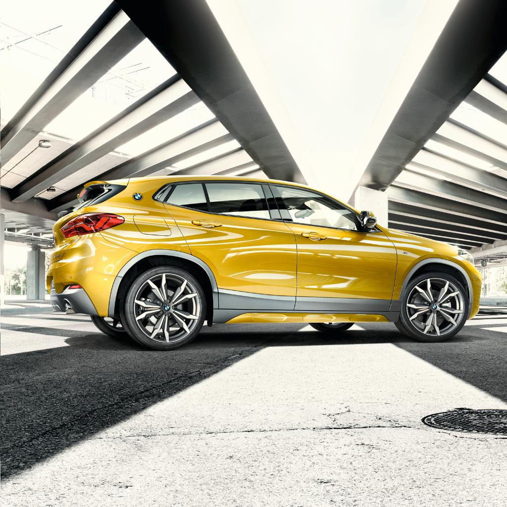 BMW's tweet image. Be the one who dares. 
The first-ever #BMW #X2.